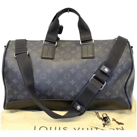 louis vuitton monogram eclipse keepall voyager|Louis Vuitton eclipse bag.